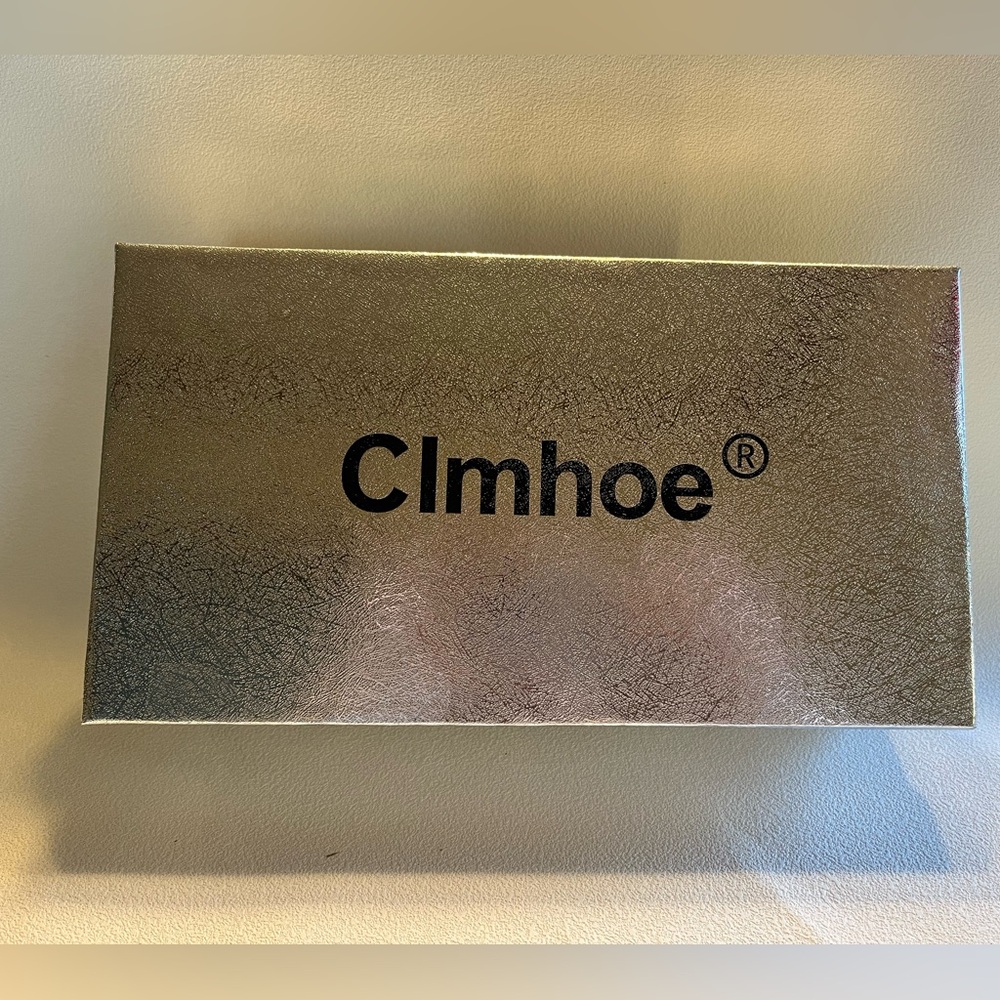 NIB Clmhoe Metallic Slingback Heels Pointed Toe Bow Kitten Heel size 7 - Picture 7 of 7